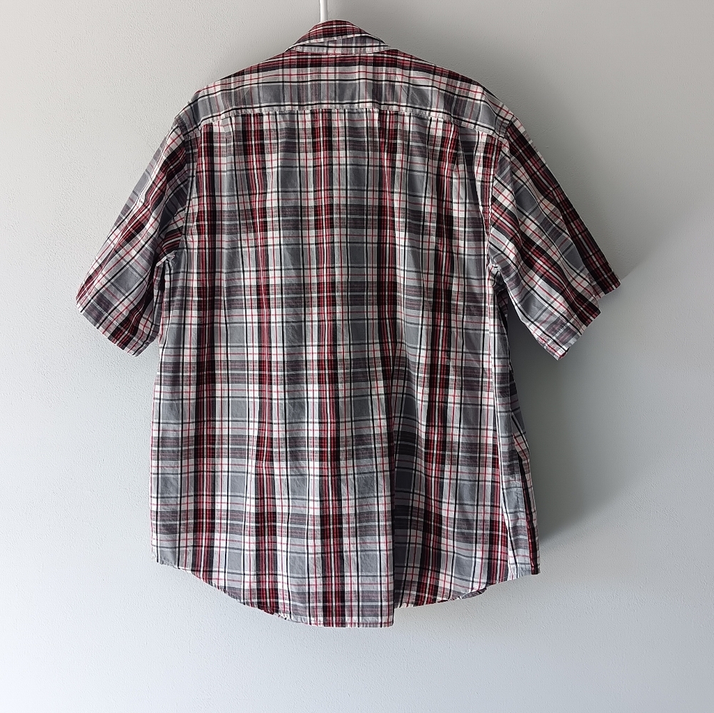 George Short-Sleeve Button Down Collared Shirt Pl… - image 3